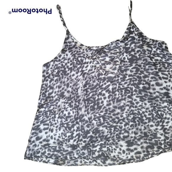 Acevog Tops - ACEVOG Chiffon  Strappy Tank Top W Open CrissCross Back - XXL